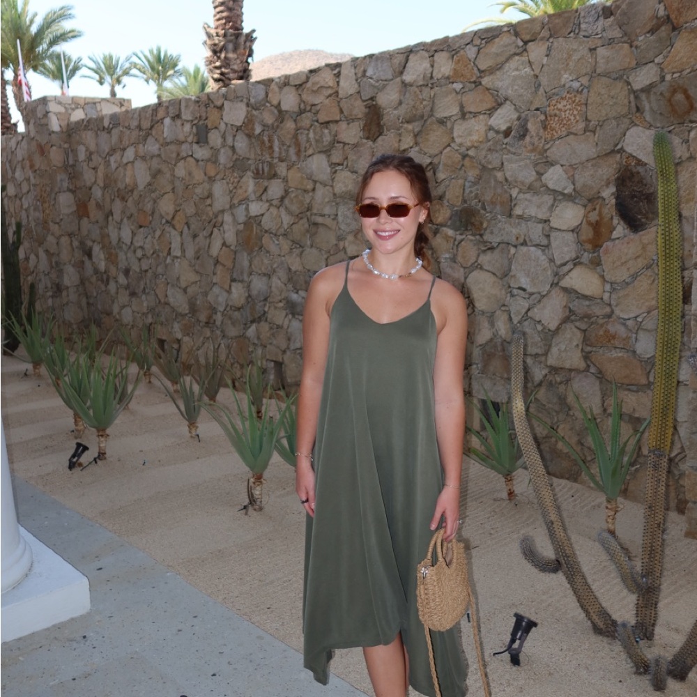 Stylish Olive Green Dress